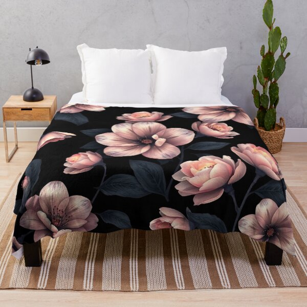 Item preview, Pink Blossoms on Dark Background designed and sold by IntelliMindDesigns.