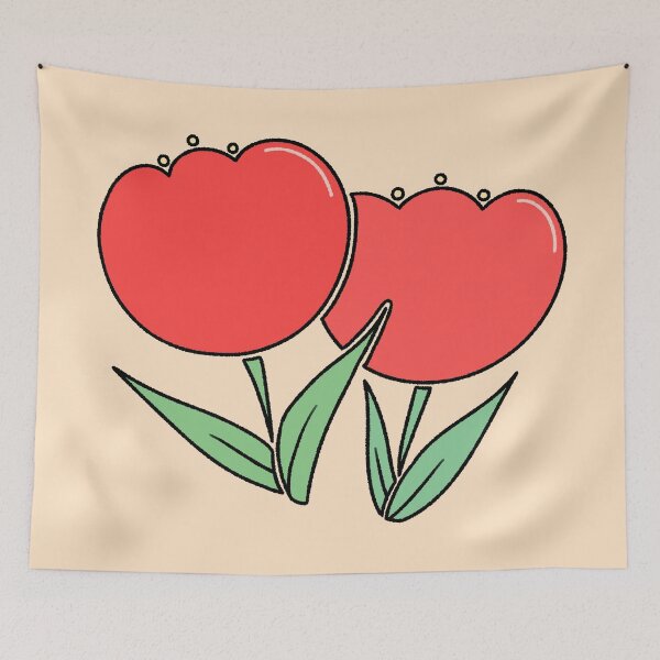 Item preview, Cute Red Tulip Flowers Illustration designed and sold by ubborn.
