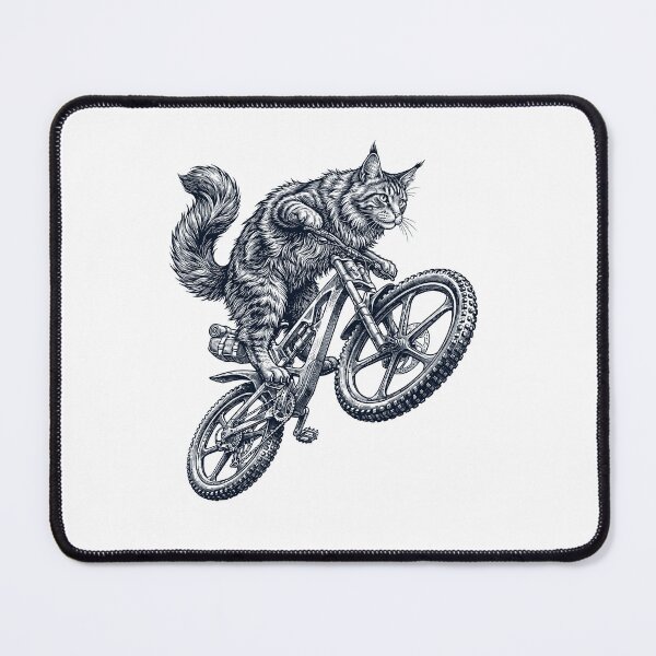 Item preview, Vintage Maine Coon Cat Riding Bicycle Cycling Bike Kitten Lover designed and sold by TerryConnells.