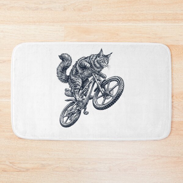 Item preview, Vintage Maine Coon Cat Riding Bicycle Cycling Bike Kitten Lover designed and sold by TerryConnells.