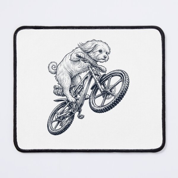 Item preview, Vintage Maltese Riding Bicycle Cycling Bike Dog Lover designed and sold by TerryConnells.
