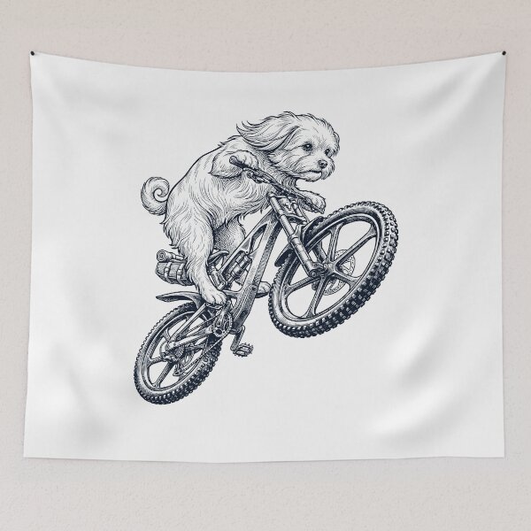 Item preview, Vintage Maltese Riding Bicycle Cycling Bike Dog Lover designed and sold by TerryConnells.
