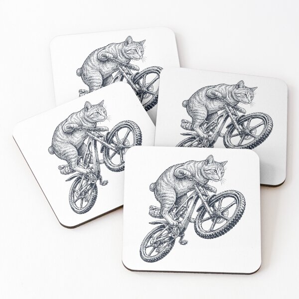 Item preview, Vintage Manx Cat Riding Bicycle Cycling Bike Kitten Lover designed and sold by TerryConnells.