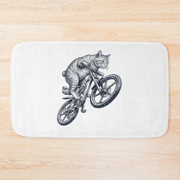 Item preview, Vintage Manx Cat Riding Bicycle Cycling Bike Kitten Lover designed and sold by TerryConnells.