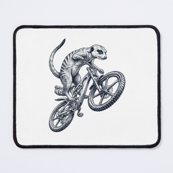 Item preview, Vintage Meerkat Riding Bicycle Cycling Bike Animal Lover designed and sold by TerryConnells.