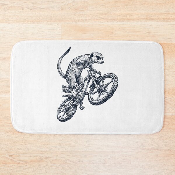 Item preview, Vintage Meerkat Riding Bicycle Cycling Bike Animal Lover designed and sold by TerryConnells.