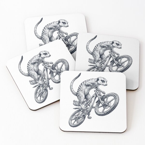 Item preview, Vintage Meerkat Riding Bicycle Cycling Bike Animal Lover designed and sold by TerryConnells.