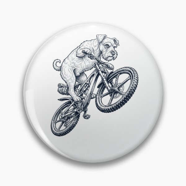 Item preview, Vintage Miniature Schnauzer Riding Bicycle Cycling Bike Dog Lover designed and sold by TerryConnells.