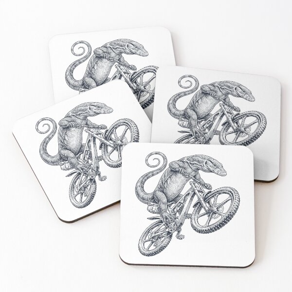 Item preview, Vintage Monitor Lizard Riding Bicycle Cycling Bike Animal Lover designed and sold by TerryConnells.