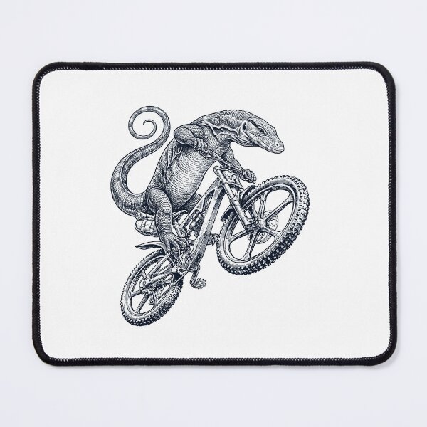 Item preview, Vintage Monitor Lizard Riding Bicycle Cycling Bike Animal Lover designed and sold by TerryConnells.