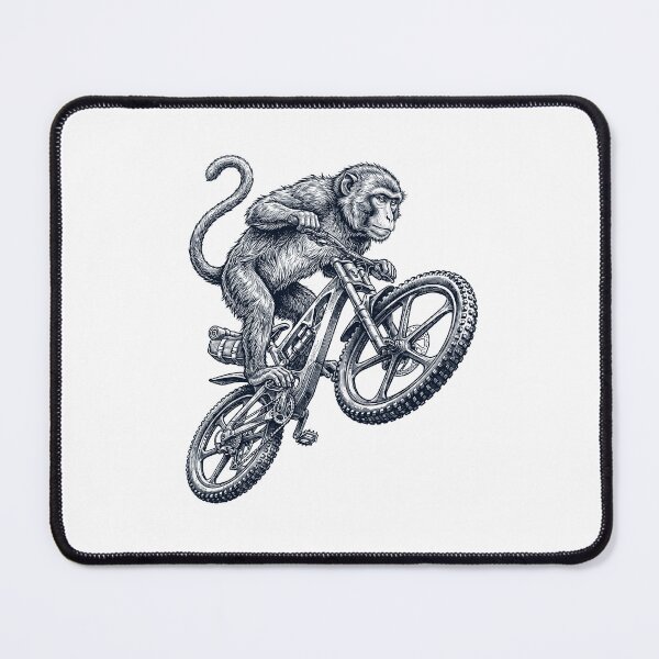 Item preview, Vintage Monkey Riding Bicycle Cycling Bike Animal Lover designed and sold by TerryConnells.