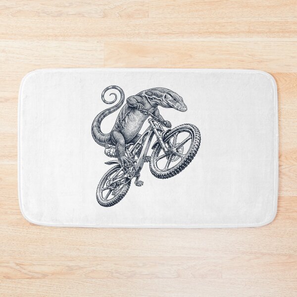 Item preview, Vintage Monitor Lizard Riding Bicycle Cycling Bike Animal Lover designed and sold by TerryConnells.