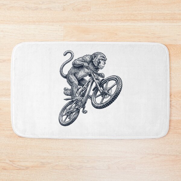Item preview, Vintage Monkey Riding Bicycle Cycling Bike Animal Lover designed and sold by TerryConnells.