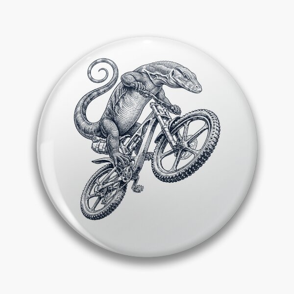 Item preview, Vintage Monitor Lizard Riding Bicycle Cycling Bike Animal Lover designed and sold by TerryConnells.