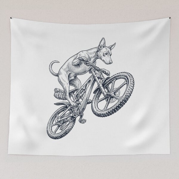 Item preview, Vintage Miniature Pinscher Riding Bicycle Cycling Bike Dog Lover designed and sold by TerryConnells.