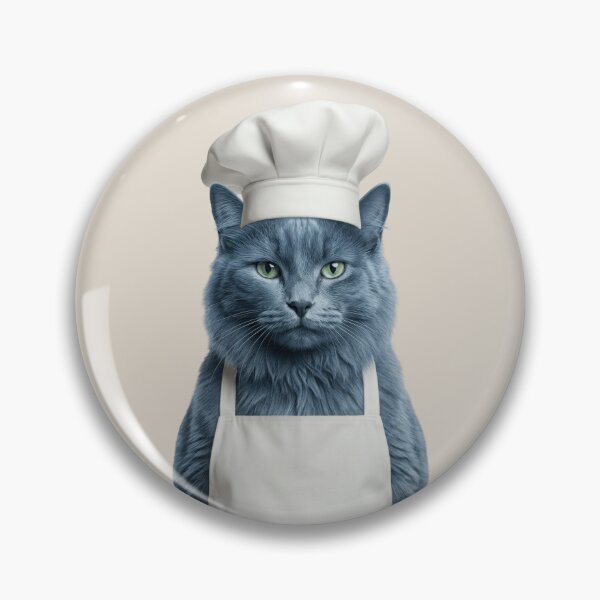 Item preview, Funny Nebelung Cat Chef Realistic Animal Cooking Humor Art designed and sold by LazyOwlStore.