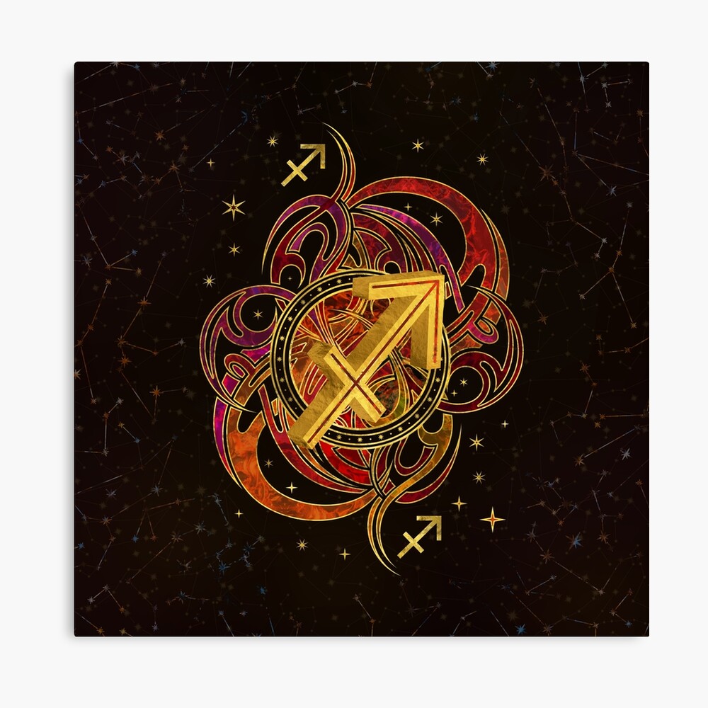  Sagittarius  Zodiac Sign Fire element  Canvas Print by 