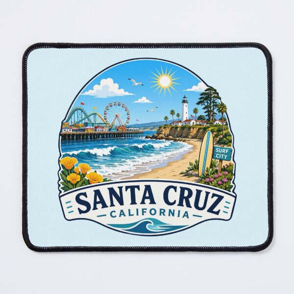Item preview, Santa Cruz, California - Beach & Boardwalk designed and sold by Myra365Art.