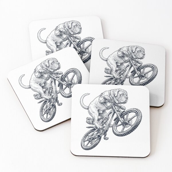 Item preview, Vintage Neapolitan Mastiff Riding Bicycle Cycling Bike Dog Lover designed and sold by TerryConnells.