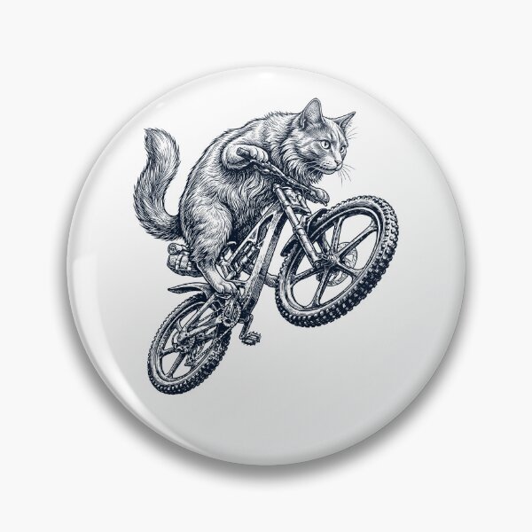 Item preview, Vintage Nebelung Cat Riding Bicycle Cycling Bike Kitten Lover designed and sold by TerryConnells.