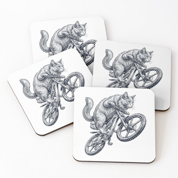 Item preview, Vintage Nebelung Cat Riding Bicycle Cycling Bike Kitten Lover designed and sold by TerryConnells.