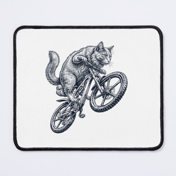 Item preview, Vintage Nebelung Cat Riding Bicycle Cycling Bike Kitten Lover designed and sold by TerryConnells.