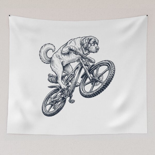 Item preview, Vintage Newfoundland Riding Bicycle Cycling Bike Dog Lover designed and sold by TerryConnells.