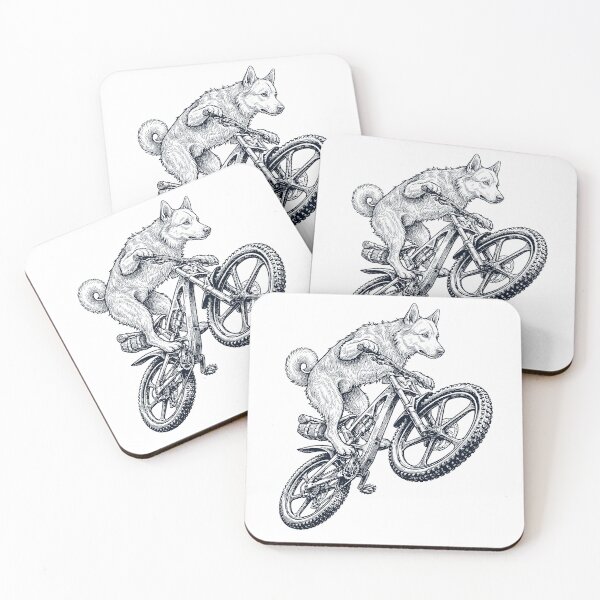 Item preview, Vintage Norwegian Buhund Riding Bicycle Cycling Bike Dog Lover designed and sold by TerryConnells.