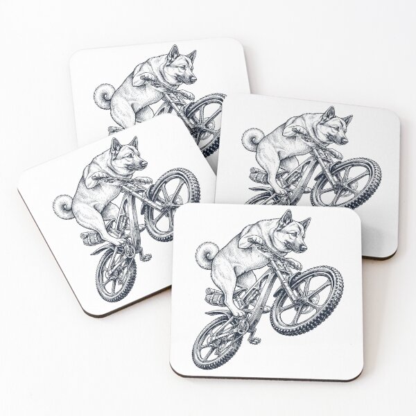 Item preview, Vintage Norwegian Elkhound Riding Bicycle Cycling Bike Dog Lover designed and sold by TerryConnells.