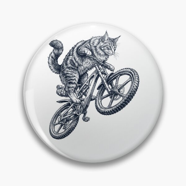 Item preview, Vintage Norwegian Forest Cat Riding Bicycle Cycling Bike Kitten Lover designed and sold by TerryConnells.