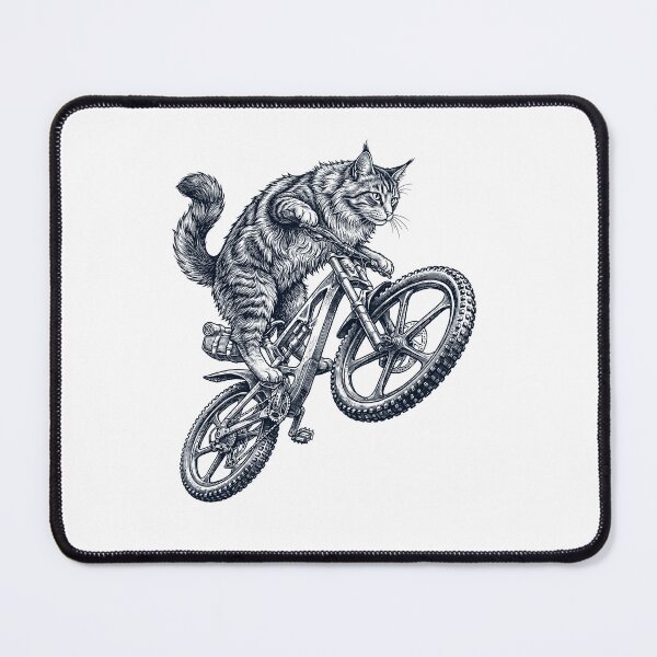Item preview, Vintage Norwegian Forest Cat Riding Bicycle Cycling Bike Kitten Lover designed and sold by TerryConnells.