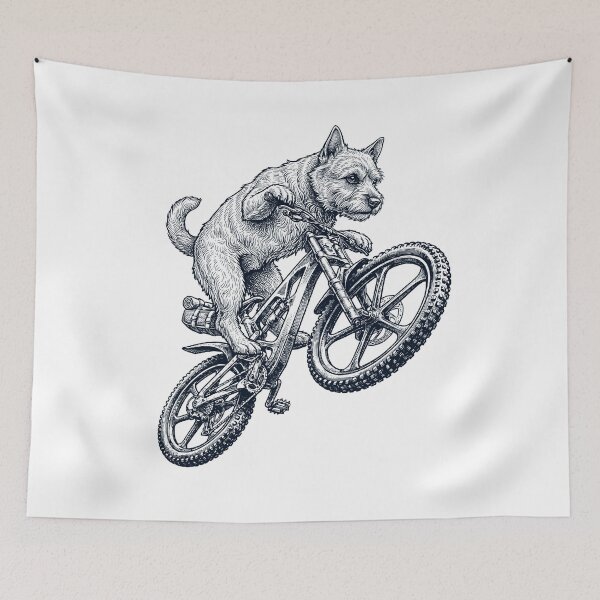 Item preview, Vintage Norwich Terrier Riding Bicycle Cycling Bike Dog Lover designed and sold by TerryConnells.