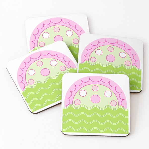 Item preview, moon phases above peaceful ocean waves designed and sold by Senglaopattern.