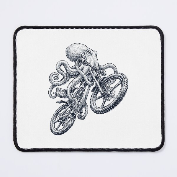 Item preview, Vintage Octopus Riding Bicycle Cycling Bike Animal Lover designed and sold by TerryConnells.