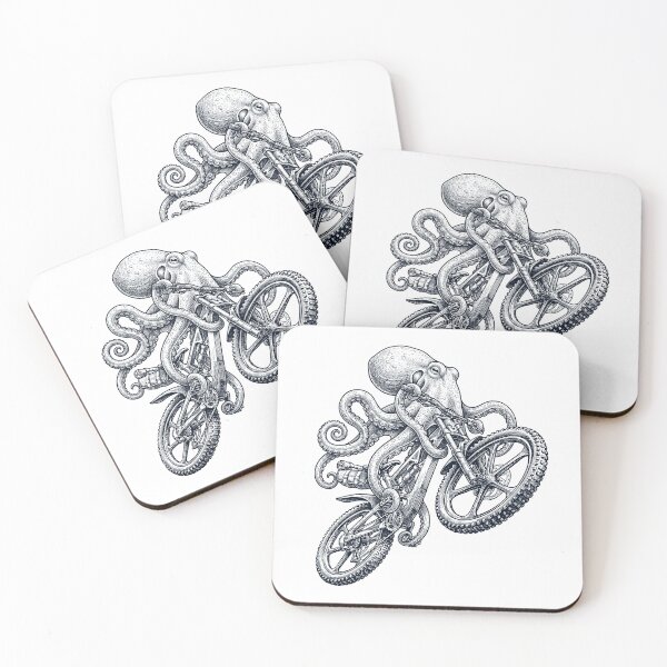 Item preview, Vintage Octopus Riding Bicycle Cycling Bike Animal Lover designed and sold by TerryConnells.