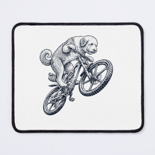 Item preview, Vintage Old English Sheepdog Riding Bicycle Cycling Bike Dog Lover designed and sold by TerryConnells.