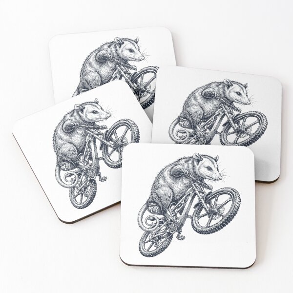 Item preview, Vintage Opossum Riding Bicycle Cycling Bike Animal Lover designed and sold by TerryConnells.