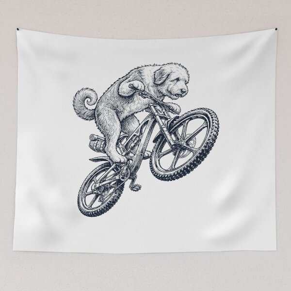 Item preview, Vintage Old English Sheepdog Riding Bicycle Cycling Bike Dog Lover designed and sold by TerryConnells.