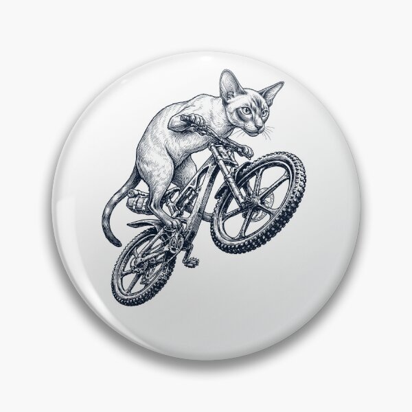 Item preview, Vintage Oriental Shorthair Cat Riding Bicycle Cycling Bike Kitten Lover designed and sold by TerryConnells.