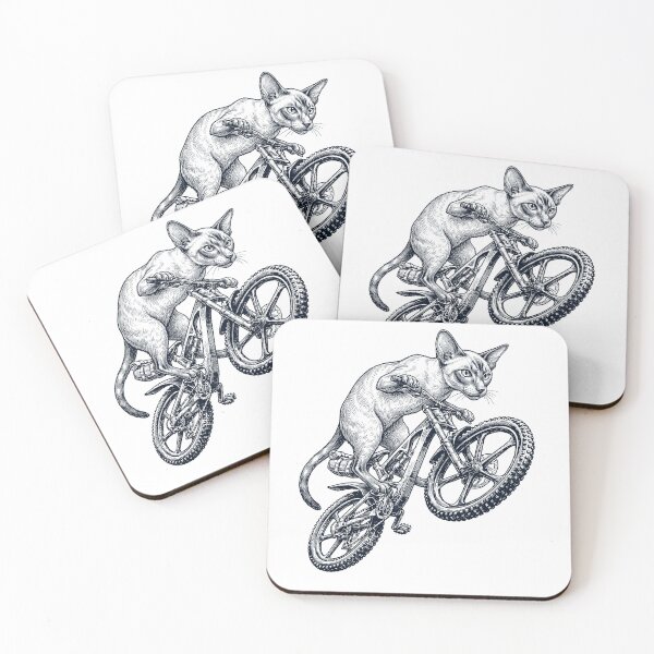 Item preview, Vintage Oriental Shorthair Cat Riding Bicycle Cycling Bike Kitten Lover designed and sold by TerryConnells.