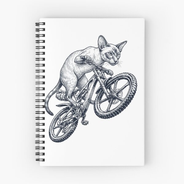 Item preview, Vintage Oriental Shorthair Cat Riding Bicycle Cycling Bike Kitten Lover designed and sold by TerryConnells.