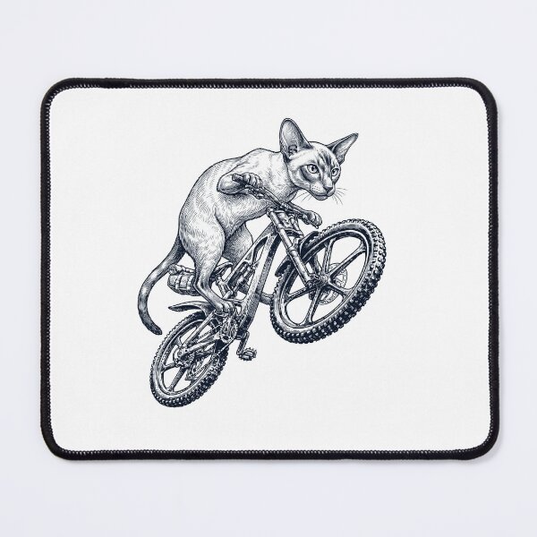 Item preview, Vintage Oriental Shorthair Cat Riding Bicycle Cycling Bike Kitten Lover designed and sold by TerryConnells.