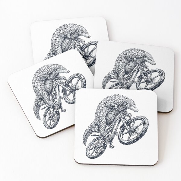 Item preview, Vintage Pangolin Riding Bicycle Cycling Bike Animal Lover designed and sold by TerryConnells.