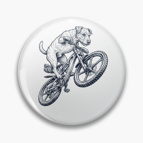 Item preview, Vintage Patterdale Terrier Riding Bicycle Cycling Bike Dog Lover designed and sold by TerryConnells.