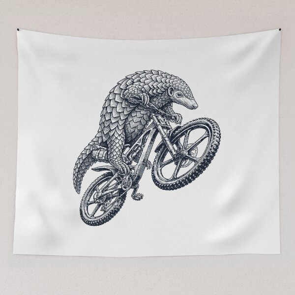 Item preview, Vintage Pangolin Riding Bicycle Cycling Bike Animal Lover designed and sold by TerryConnells.