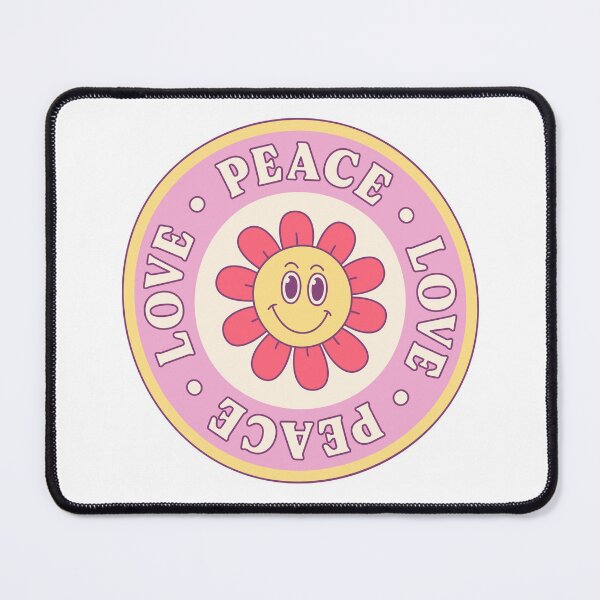 Item preview, Flower Peace and Love Retro Positive Message Design designed and sold by A Little Unhinged.