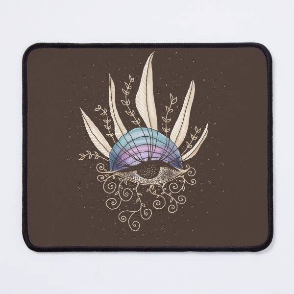 Item preview, Mystical Boho Eye with Celestial Rainbow, Feathers and Botanical Vines designed and sold by Boriana Giormova.