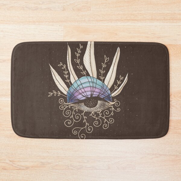 Item preview, Mystical Boho Eye with Celestial Rainbow, Feathers and Botanical Vines designed and sold by Boriana Giormova.