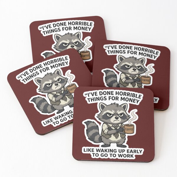 Item preview, I've Done Horrible Things For Money Funny Raccoon Office Humor designed and sold by SoftAuraStudi0.