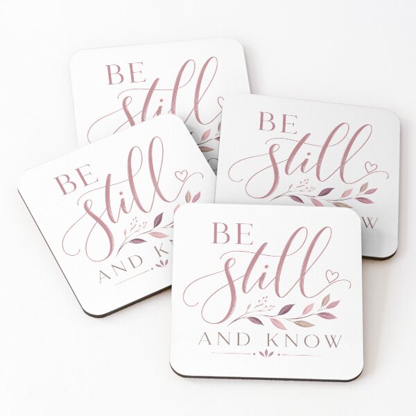 Item preview, Be Still And Know Elegant Rose Gold Botanical Quote designed and sold by Gnomes-design.